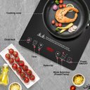 Ver imagem 4 de Amzchef Fogão de Indução Portátil com Design Ultra Fino, 1800w (preto/prata)