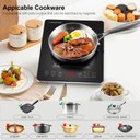 Ver imagem 2 de Amzchef Fogão de Indução Portátil com Design Ultra Fino, 1800w (preto/prata)