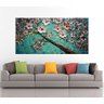 Quadro Pintura Tela Arvores e Flores Modernas Em Altos Relevos Cod 2094 - 70cm (A) x 140cm (L) - 2