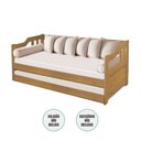 Ver imagem 4 de Sofá Cama Solteiro Madeira Maciça com Cama Auxiliar Atraente Imbuia