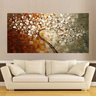 Quadro Pintura Tela Arvores e Flores Modernas Em Altos Relevos Cod 2172 - 90cm (A) x 180cm (L) - 3