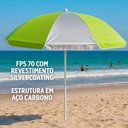 Ver imagem 2 de Guarda-sol Mor 1,80m Fps 70 Estrutura Aço Carbono Resistente:verde