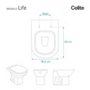 Ver imagem 3 de Tampa de Vaso Sanitário com Amortecedor Life Pergamon (Bege Claro) para bacia Celite