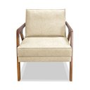 Ver imagem 3 de Kit 2 Poltronas Decorativa Ana para Sala de Estar Linho Bege - Montanaris Decor