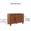 Ver imagem 4 de Balcão de Pia 120cm Madeira Maciça Rústico 1291c Cobre 2 Portas e 3 Gavetas Castanho Finestra