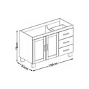 Ver imagem 2 de Balcão de Pia 120cm Madeira Maciça Rústico 1291c Cobre 2 Portas e 3 Gavetas Castanho Finestra