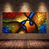 Quadro Pintura Tela Abstrato Moderno Cod 2455 - 80cm (A) x 160cm (L) - 5