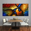 Ver imagem 1 de Quadro Pintura Tela Abstrato Moderno Cod 2455 - 80cm (A) x 160cm (L)