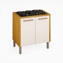 Ver imagem 2 de Balcão para Cooktop 2 Portas MDF Linha Demi Espresso Móveis