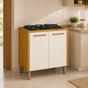 Ver imagem 1 de Balcão para Cooktop 2 Portas MDF Linha Demi Espresso Móveis