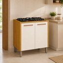 Ver imagem 1 de Balcão para Cooktop 2 Portas MDF Linha Demi Espresso Móveis