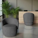 Ver imagem 7 de Kit 2 Poltronas Decorativa Beatriz Orgânica Bouclé Cinza