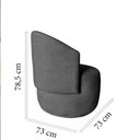 Ver imagem 6 de Kit 2 Poltronas Decorativa Beatriz Orgânica Bouclé Cinza