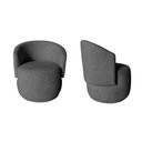 Ver imagem 1 de Kit 2 Poltronas Decorativa Beatriz Orgânica Bouclé Cinza