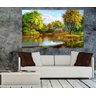 Quadro Pintura Paisagem Óleo Sobre Tela Cod 3007 - 90cm (A) x 150cm (L) - 2