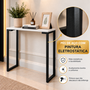 Ver imagem 6 de Aparador Estilo Industrial Slim 75x70 Mesa Decorativa Cantinho do Café Preto com Branco