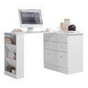 Ver imagem 2 de Cômoda Mesa de Escritório Retrátil Zoe 3 Gavetas MDP 91.3cm Branco Loja Sheep