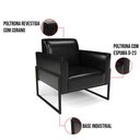 Ver imagem 6 de Kit 2 Poltronas Base Industrial Alta Preto Marisa Corano D03 - D’Rossi