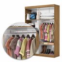 Ver imagem 3 de Guarda-Roupa Solteiro Siena 4 Portas 2 Gavetas com Espelho Multimóveis CR35555 Cinamomo/Off White