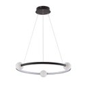 Ver imagem 1 de Pendente Anel com Globos Preto 62cm Led 40W 4000K Bivolt PARIS LUZ