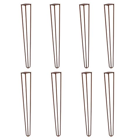 Kit 8 Pés de Metal 60 CM Hairpin Legs Mesa de Canto Aparador Bronze