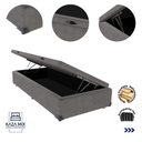 Ver imagem 4 de Cama Box Baú Solteiro 88x188 Cinza