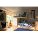 Ver imagem 2 de Escada Curva para Beliche Fácil Subida Altura 162cm Schmitt:Cromado