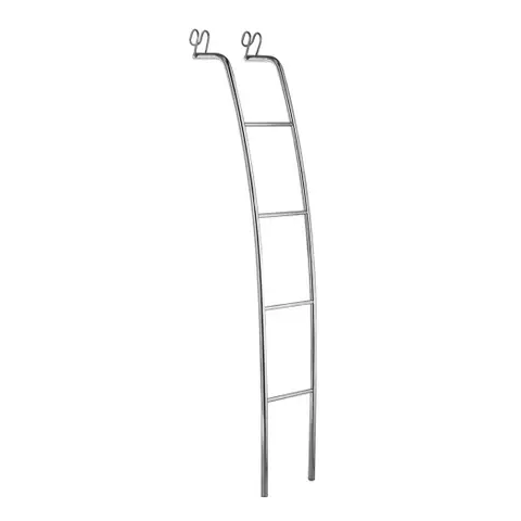 Escada Curva para Beliche Fácil Subida Altura 162cm Schmitt:Cromado