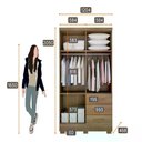 Ver imagem 4 de Guarda Roupa Encant 4 Portas 3 Gavetas Cor:Cumaru Fendi
