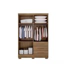 Ver imagem 3 de Guarda Roupa Encant 4 Portas 3 Gavetas Cor:Cumaru Fendi