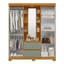 Ver imagem 5 de Guarda Roupa Solteiro 163cm Capelinha Artto A02 Cinamomo/sálvia - Mpozenato