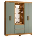 Ver imagem 1 de Guarda Roupa Solteiro 163cm Capelinha Artto A02 Cinamomo/sálvia - Mpozenato