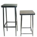 Ver imagem 1 de Banqueta assento quadrado em aço inox Therj BCQInox 80cm de altura