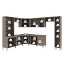 Ver imagem 6 de Armário de Cozinha Modulada Completa Fidelitá Paris 9 Peças 515cm 20 Portas 3 Gavetas com Tampo