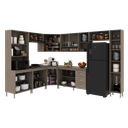 Ver imagem 3 de Armário de Cozinha Modulada Completa Fidelitá Paris 9 Peças 515cm 20 Portas 3 Gavetas com Tampo