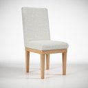 Ver imagem 3 de KIT 6 Cadeiras Reforçadas para Mesa de Jantar Tecido Linho Cor:Linho Bege