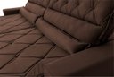 Ver imagem 7 de Sofá Retrátil Reclinável 300cm Albany Suede Velut com Molas Ensacadas - King House