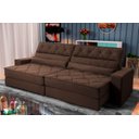 Ver imagem 2 de Sofá Retrátil Reclinável 300cm Albany Suede Velut com Molas Ensacadas - King House