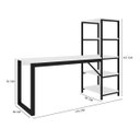 Ver imagem 2 de Mesa Escrivaninha Inovare 5 Prateleiras Resistente Mdf Aço:branco