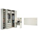 Ver imagem 2 de Guarda Roupa Canto Closet sem Portas 5 Peças, Cabeceira 142cm e Escrivaninha Prime Luciane Móveis