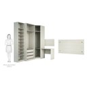 Ver imagem 6 de Guarda Roupa Canto Closet sem Portas 5 Peças, Cabeceira 142cm e Escrivaninha Prime Luciane Móveis