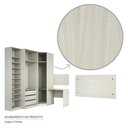 Ver imagem 7 de Guarda Roupa Canto Closet sem Portas 5 Peças, Cabeceira 142cm e Escrivaninha Prime Luciane Móveis