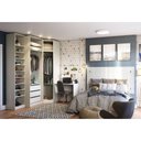 Ver imagem 1 de Guarda Roupa Canto Closet sem Portas 5 Peças, Cabeceira 142cm e Escrivaninha Prime Luciane Móveis