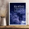 Quadro Lei da Atração - Eu Ativo 33x24cm:moldura Preta - 2