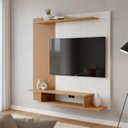 Ver imagem 2 de Painel para Tv até 42 Polegadas Mônaco Ripado com Nichos:ripado/off White