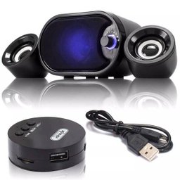 Caixa de Som Subwoofer 2.1 Bluetooth USB para Pc Notebook Home Theater Celular Kp-6018H - 1