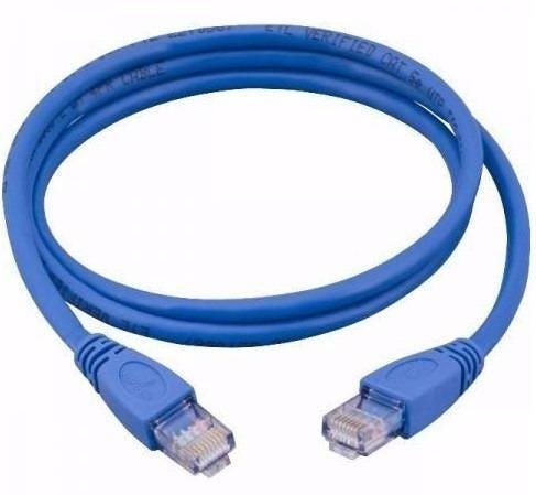 Cabo de Rede Ethernet Lan Rj45 Cat5e Azul 15 Metros