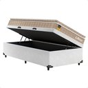Ver imagem 5 de Cama Box Baú Solteiro Couro Branco + Colchão Life D33 Bege