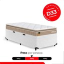 Ver mais imagens de Cama Box Baú Solteiro Couro Branco + Colchão Life D33 Bege