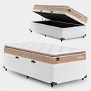 Ver imagem 6 de Cama Box Baú Solteiro Couro Branco + Colchão Life D33 Bege